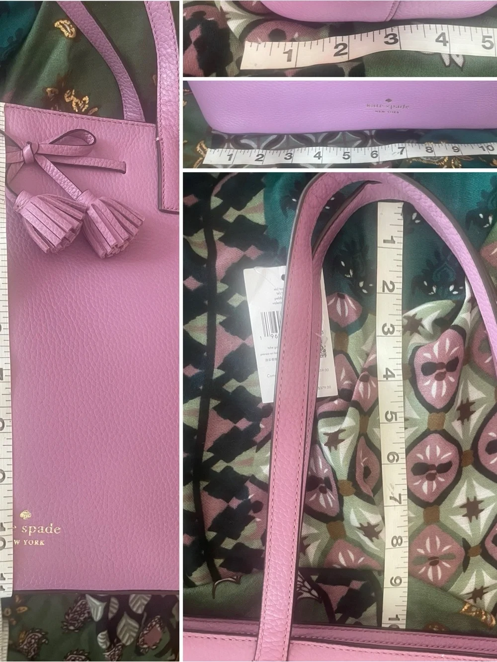 Kate Spade Hayes Valerian Medium Top Zip Tote | Classic Elegance Quiet Luxury - Picture 14 of 16